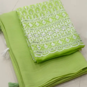 Green dress material