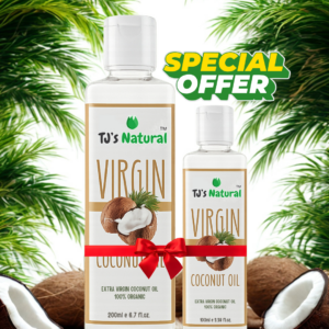 TJ’s Natural Coconut oil (extra vergin) 200ml+100ml (combo)